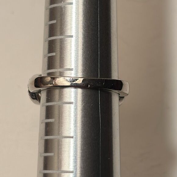 Round Cut Yellow Stone Ring with ornate halo in silver tone circular setting - Picture 4 of 5